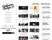 Tablet Screenshot of ambiancesambigues.com